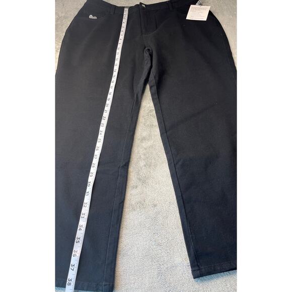 Dream Jeanne by Quacker Factory Women's Pull‎ On Crop Pants Stretch Black 18W - Picture 2 of 10